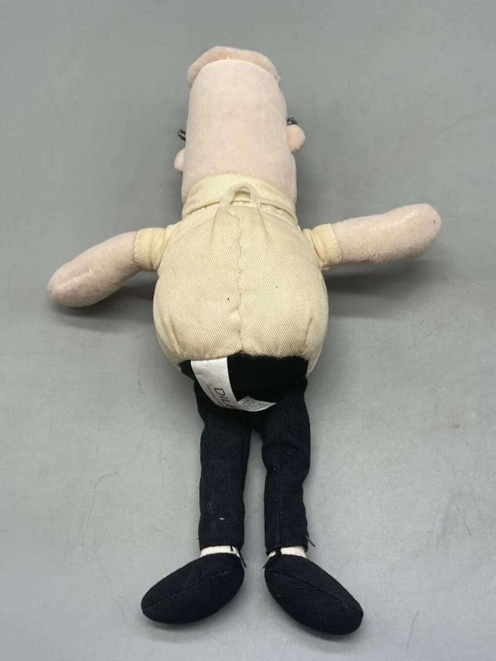 Dilbert stuffed doll white black red and black tie 9.5